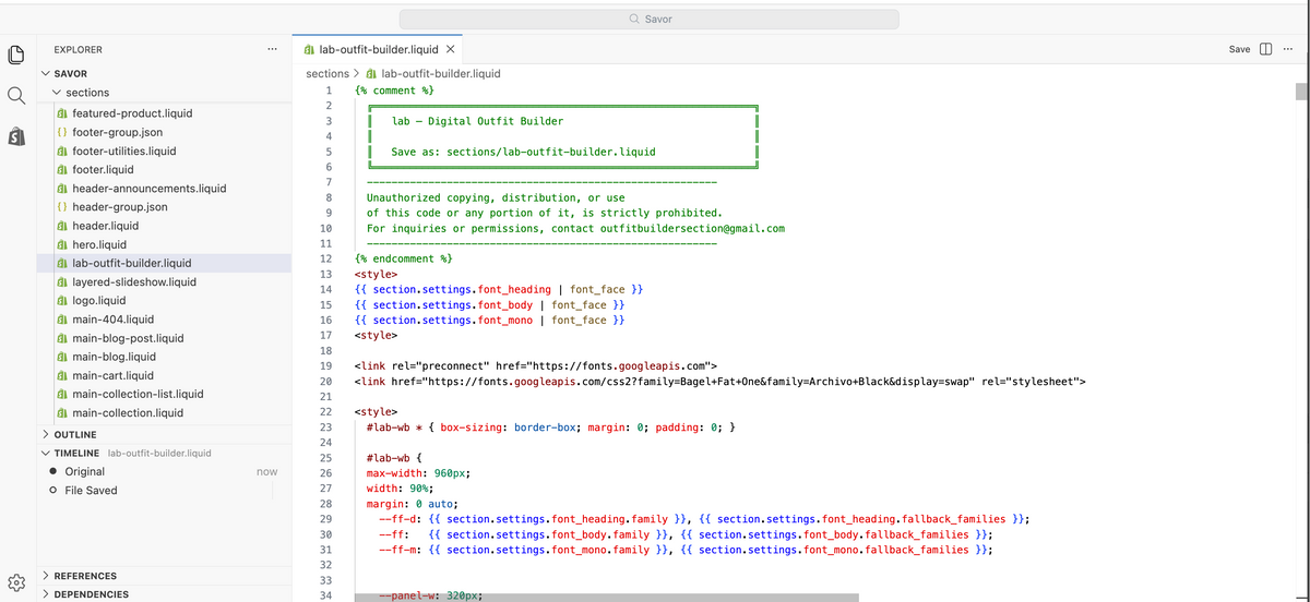 Paste & Save the Code